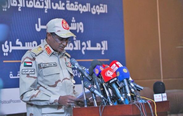 حميدتي: قوات الدعم السريع أنشئت علي أساس قانوني وعملية الإصلاح يجب أن تشمل جميع مؤسسات الدولة