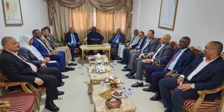 عقار يقف علي سير العمل في السفارة السودانية بالقاهرة