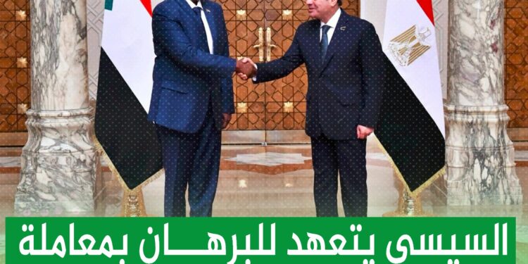 السيسي يتعهد للبرهان بمعاملة السودانيين كمعاملة المصريين
