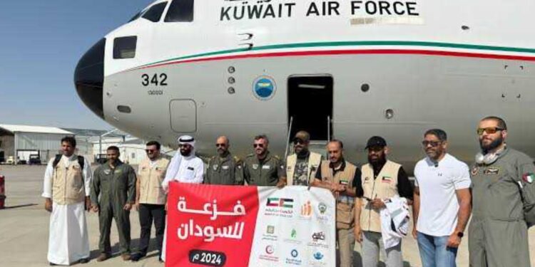 السودان يستقبل الطائرة الـ 11 من الجسر الجوي الكويتي الإغاثي للسودان