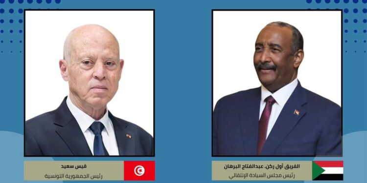 رئيس مجلس السيادة السوداني يهنئ الرئيس التونسي بمناسبة فوزه في إنتخابات الرئاسة